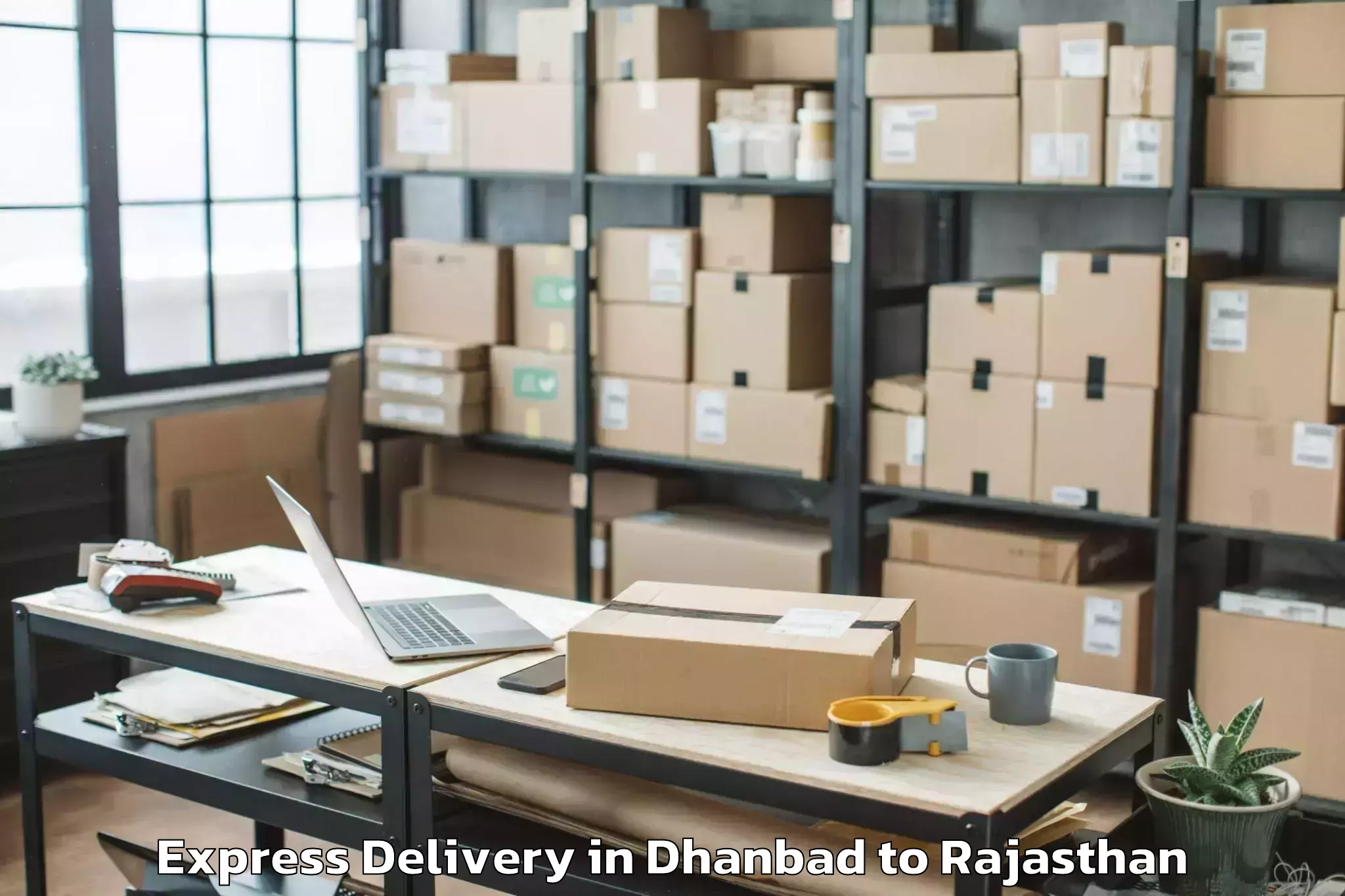 Leading Dhanbad to Bari Sadri Express Delivery Provider